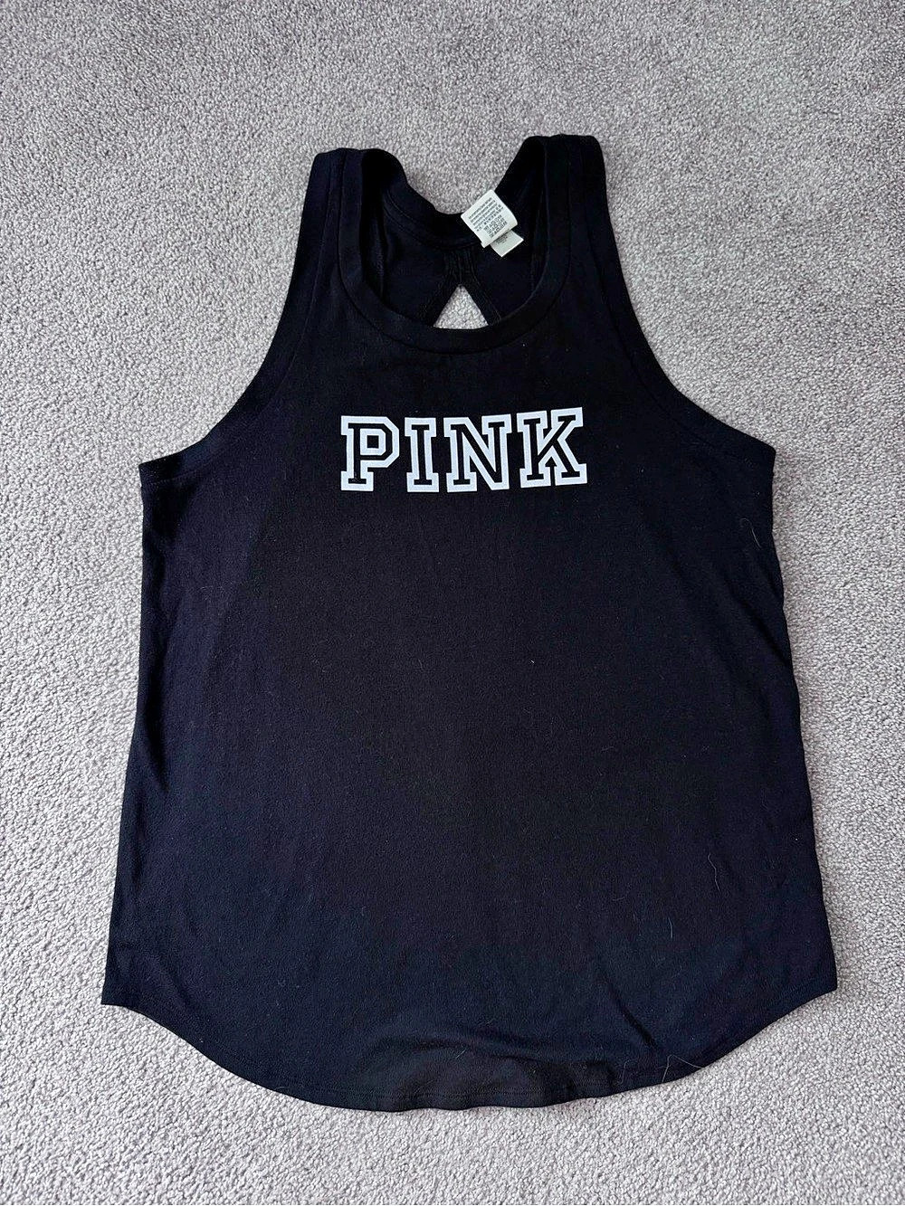PINK Black Tank Top Size Small